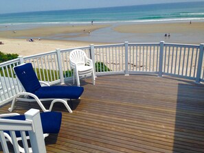 On the beach, sun loungers, beach towels - Beach House On The Sand,  Wells Beach / Moody Beach / Ogunquit Beach Maine (Wells)