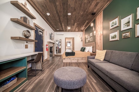 Smart TV, fireplace. Work & Wander | Cafés & Cozy Comforts