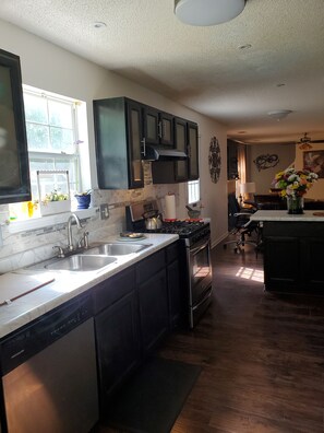 Fridge, oven, stovetop, dishwasher