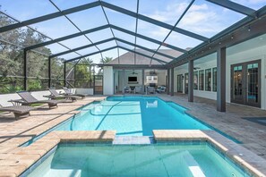 A heated pool
