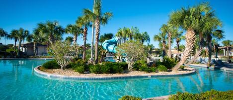 Outdoor pool, a heated pool