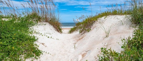 Beach nearby, beach towels, kayaking, motor boating