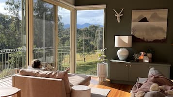 Smart TV, fireplace, DVD player, ping pong