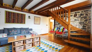 TV connectée, cheminée