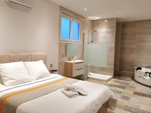 Combined shower/bathtub, jetted bath, hair dryer, towels - House (Saint Martin de Seignanx)