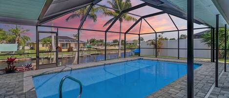 A heated pool