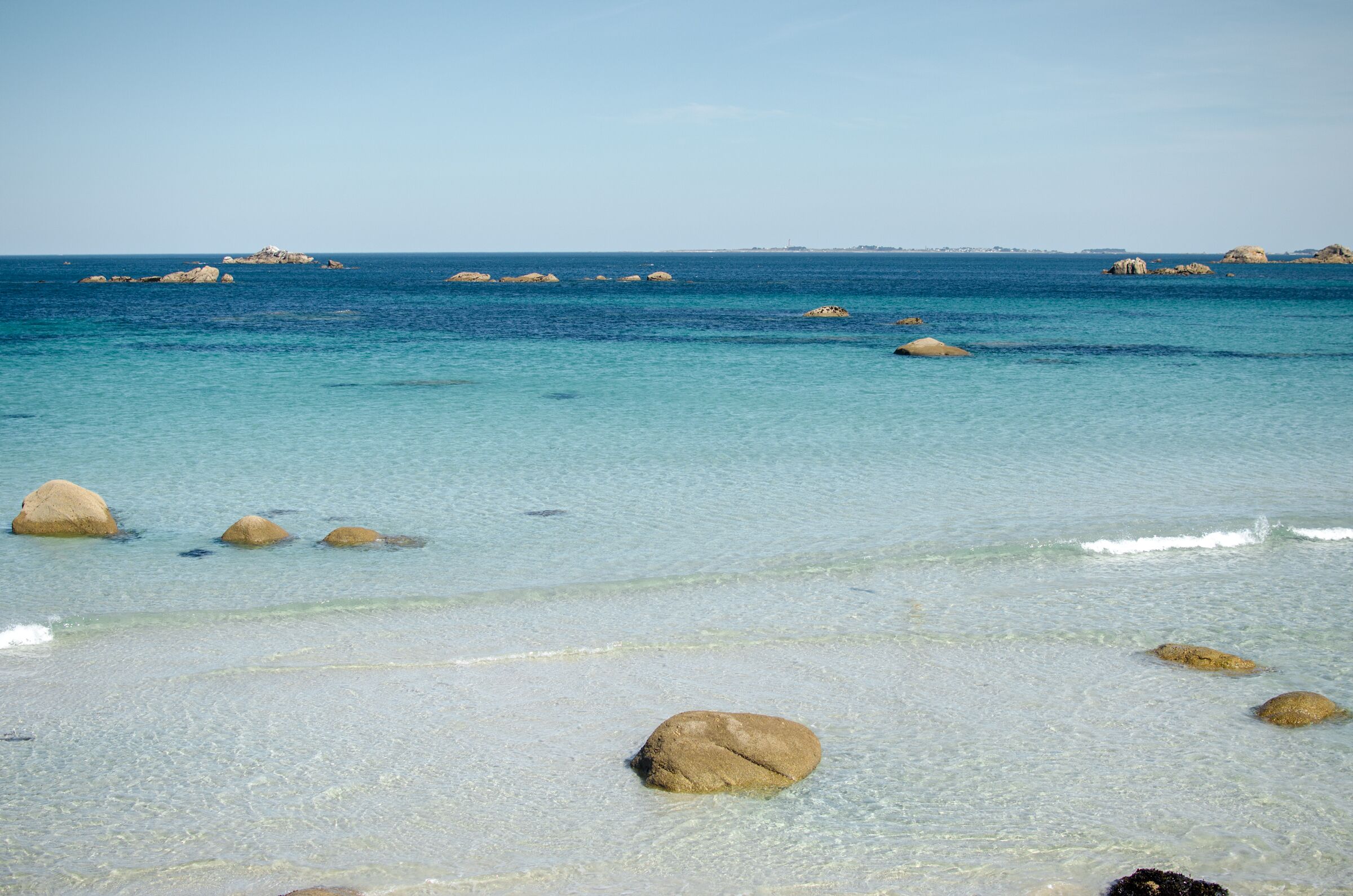 On the beach, sun loungers