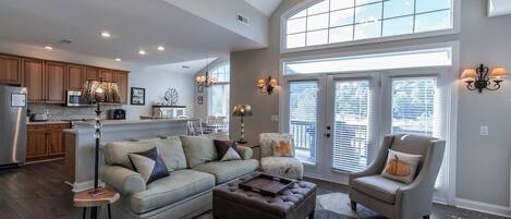 Smart TV, fireplace, video games