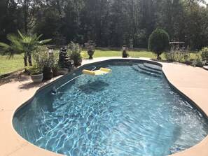 Outdoor pool, a heated pool