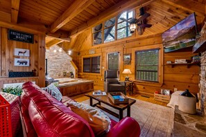 Älytelevisio, takka, videopelejä, DVD-soitin