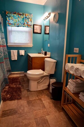Towels, soap, toilet paper