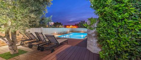 A heated pool