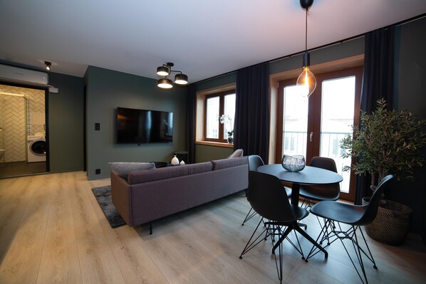 Apartment, 2 Bedrooms | Living area | Smart TV