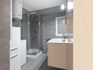 Shower, hair dryer