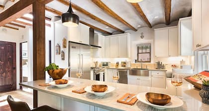 Casa Bendita is located on Acequia Madre with an easy walk to Canyon Road