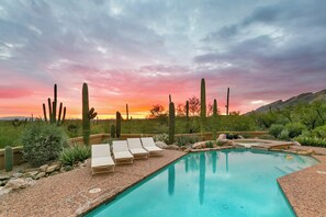 Outdoor pool, a heated pool