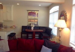 Smart TV, fireplace, DVD player, table football