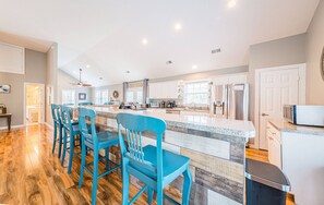 Fridge, microwave, oven, stovetop - Luxury in Duck at Gone With The Wind - D4250, a spacious 5-bedroom home with Pool & Pet Friendly (Duck)