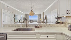 Private kitchen - Emerald Isle 504 - Front Row Beach chair service included! Affordable rates! (Panama City Beach)