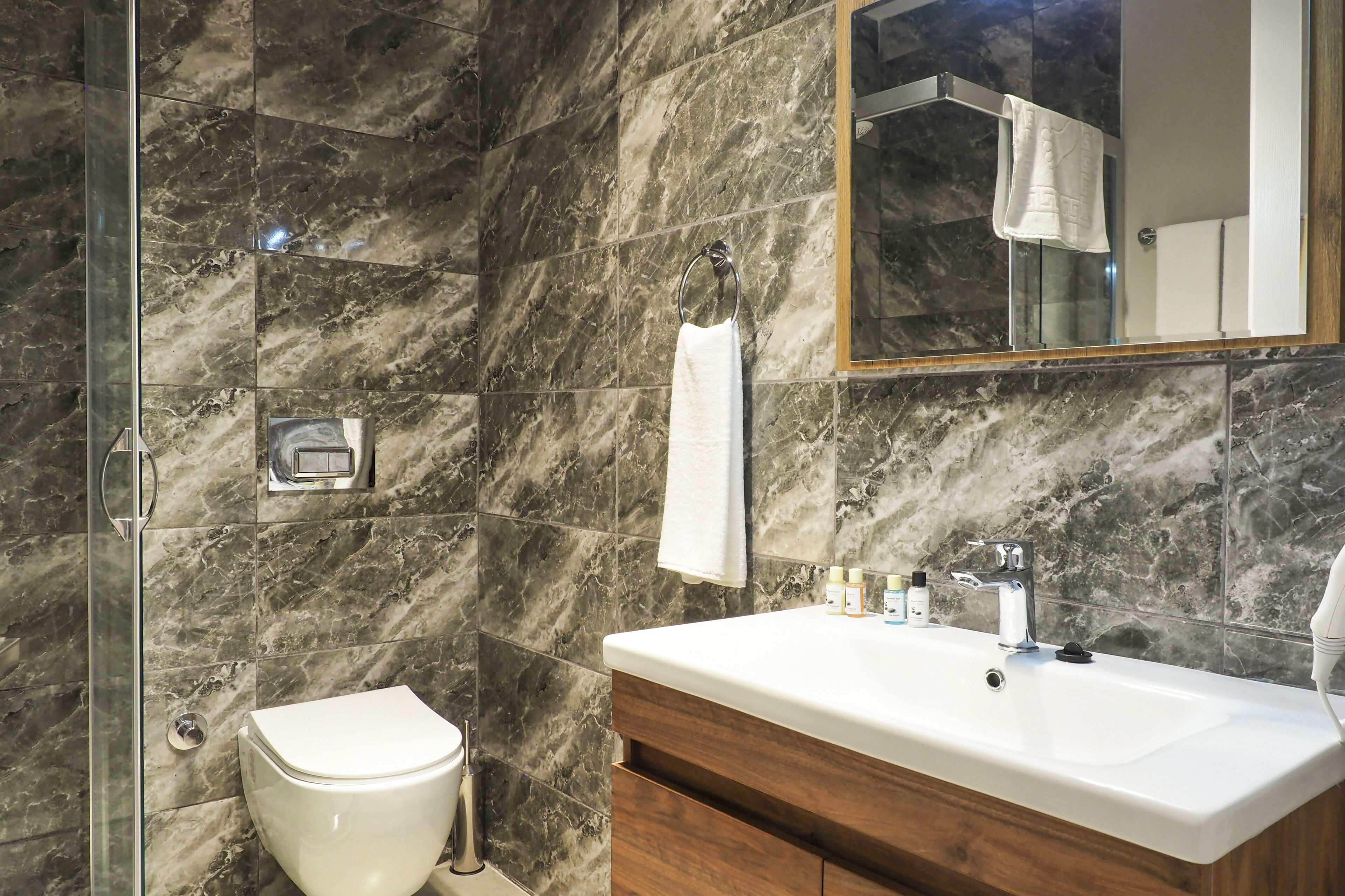 deluxe double room | bathroom | shower