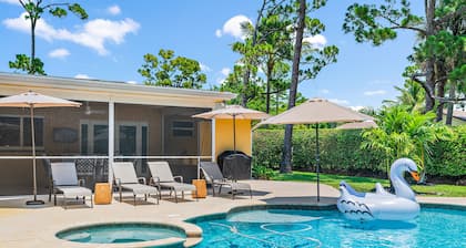 **4/3 Pool Home w/ Private Backyard, 3 mi to Beach!