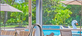 **4/3 Pool Home w/ Private Backyard, 3 mi to Beach!