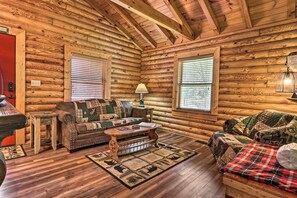 Smart TV, fireplace, video games, DVD player