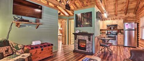 Smart-TV, Kamin, Videospiele, DVD-Player