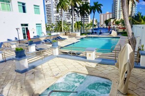 Outdoor pool, a heated pool