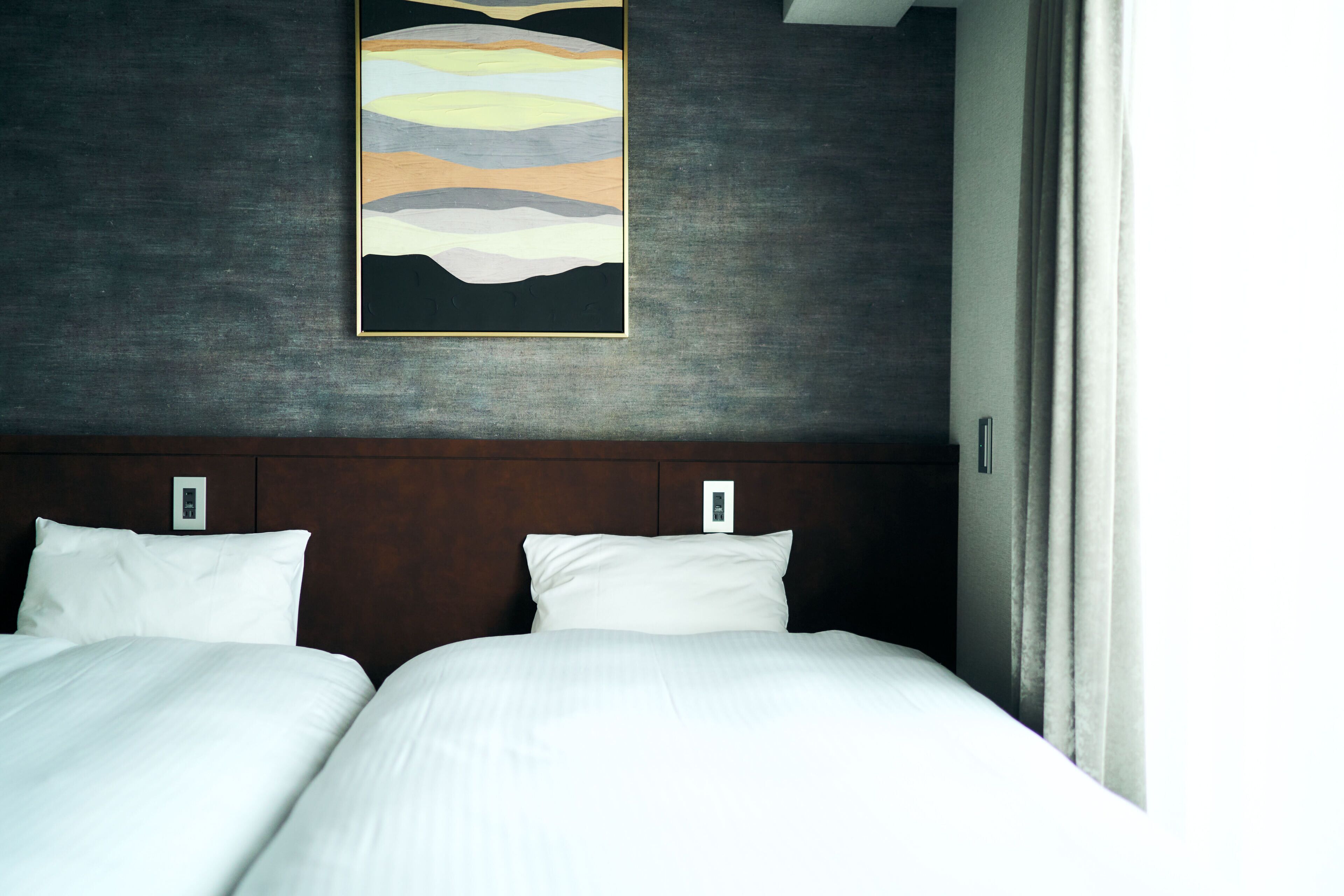 Photo - Rakuten STAY Kyoto Station Twin Room with ceiling projector