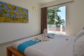 Vila Mewah, 4 kamar tidur, kolam renang pribadi, pemandangan pantai | 4 kamar tidur dan seprai linen