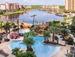 Outdoor pool - Bonnet Creek Resort 2Bedroom2 Bath Suite Sleeps 8  .01miles to Disney NA (Lake Buena Vista)