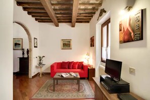 TV, fireplace, books - Panth&home Charming Accomodation just one block from Pantheon (Roma)