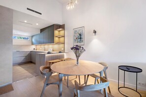 Dining - Spacious “Dansk” Holiday Apartment with Pool, Wi-Fi, A/C & Balcony; Parking Available (Almancil)