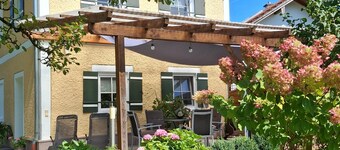 Vacation home 86 sqm, 2 bedrooms, living room with sofa bed, terrace and garden