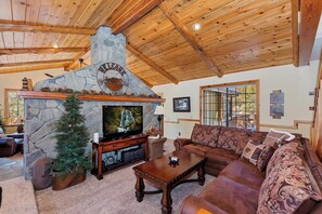 Flachbildfernseher, Kamin, Videospiele, DVD-Player