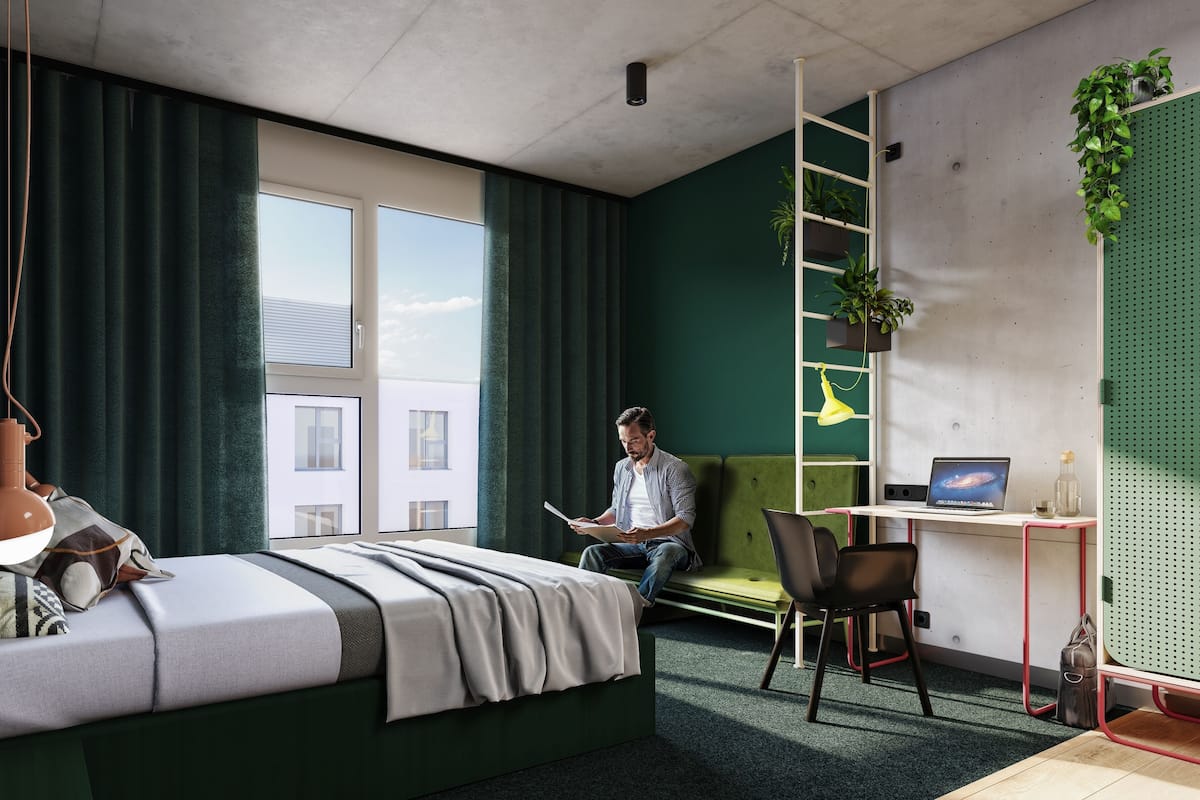 Hypoallergeen beddengoed, een kluis op de kamer, een bureau