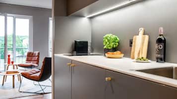 Appartement Standard, 1 grand lit, cuisine (Full Kitchen, Smart) | Coin cuisine privé