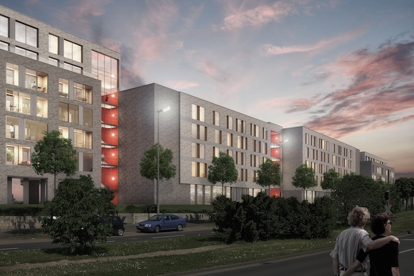 Front of property – evening/night