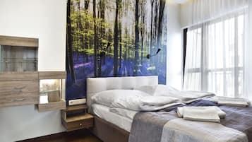 Apartemen Deluks | Setrika/meja setrika dan Wi-Fi gratis