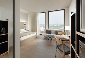 Premium bedding, memory-foam beds, minibar, in-room safe