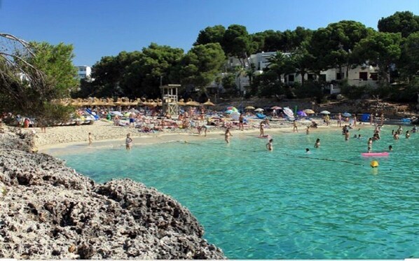 Beach nearby, sun-loungers