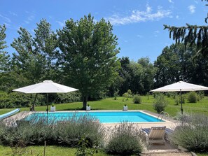 Outdoor pool, a heated pool