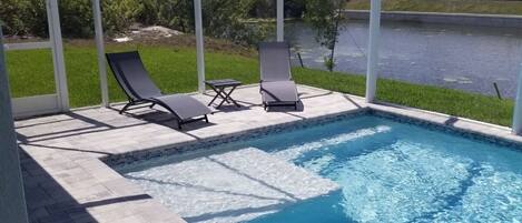 Outdoor pool, a heated pool