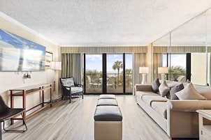 Superior Condo, 2 Bedrooms, Balcony, Ocean View | Living room | 32-inch flat-screen TV with cable channels, TV