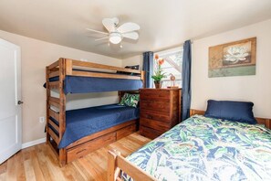 2 bedrooms, blackout curtains, iron/ironing board, WiFi