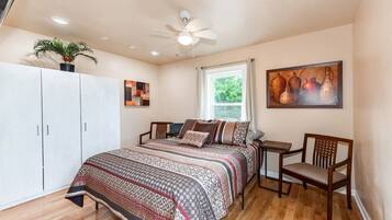 2 bedrooms, blackout curtains, iron/ironing board, WiFi