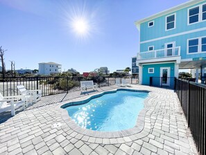 A heated pool