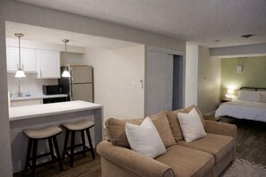 TV, fireplace - Down Town , Studio Apt., King Bed, Self Check-In (Salt Lake City)