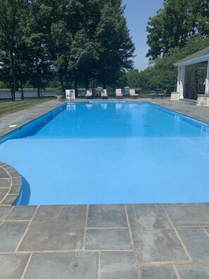 A heated pool